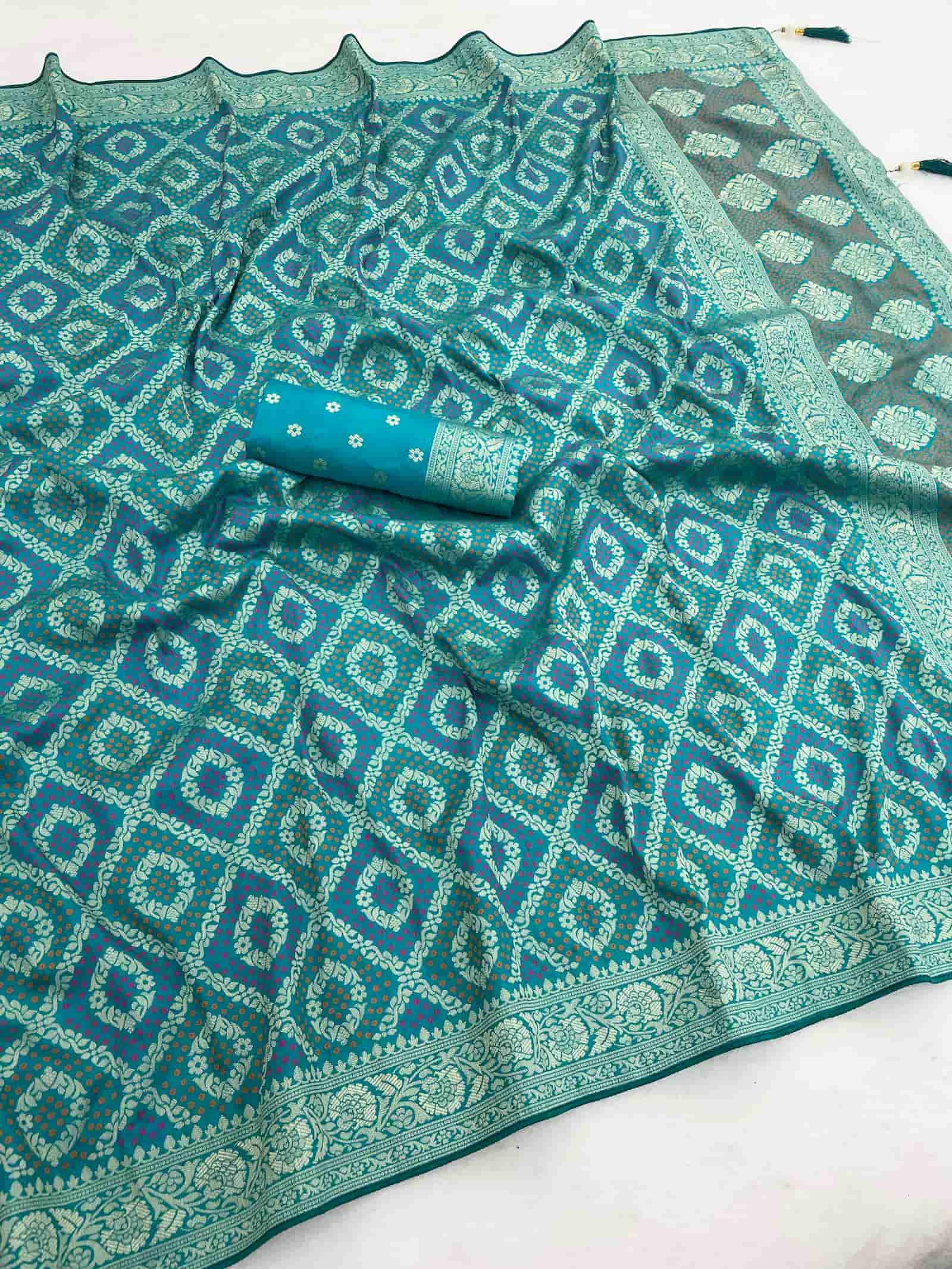 Nylon Dola Silk Wedding Saree for Women | Zari Weaving Jacquard Border | Piping Border