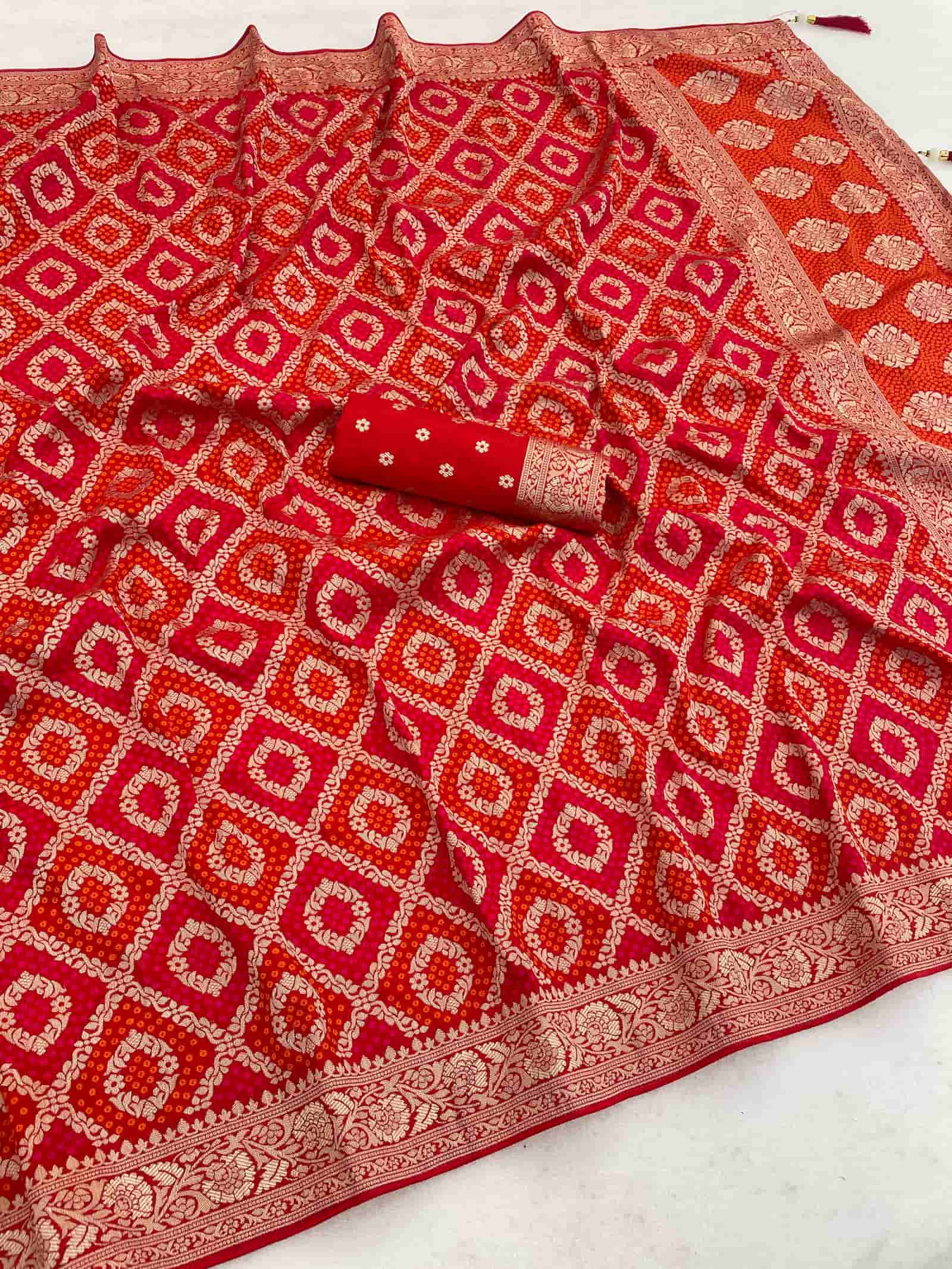 Nylon Dola Silk Wedding Saree for Women | Zari Weaving Jacquard Border | Piping Border